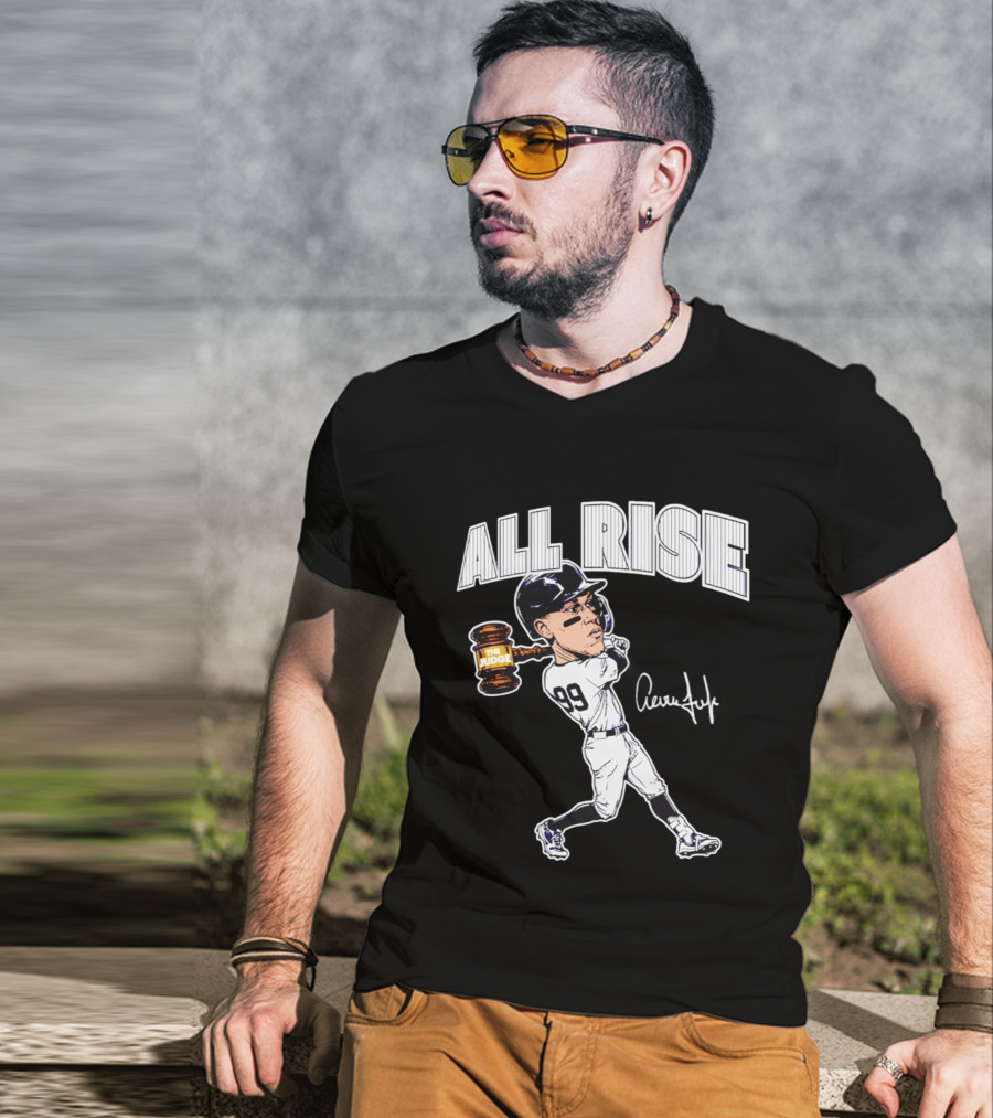 All Rise Aaron Judge New York Yankees Caricature 99 The Judge T-Shirt