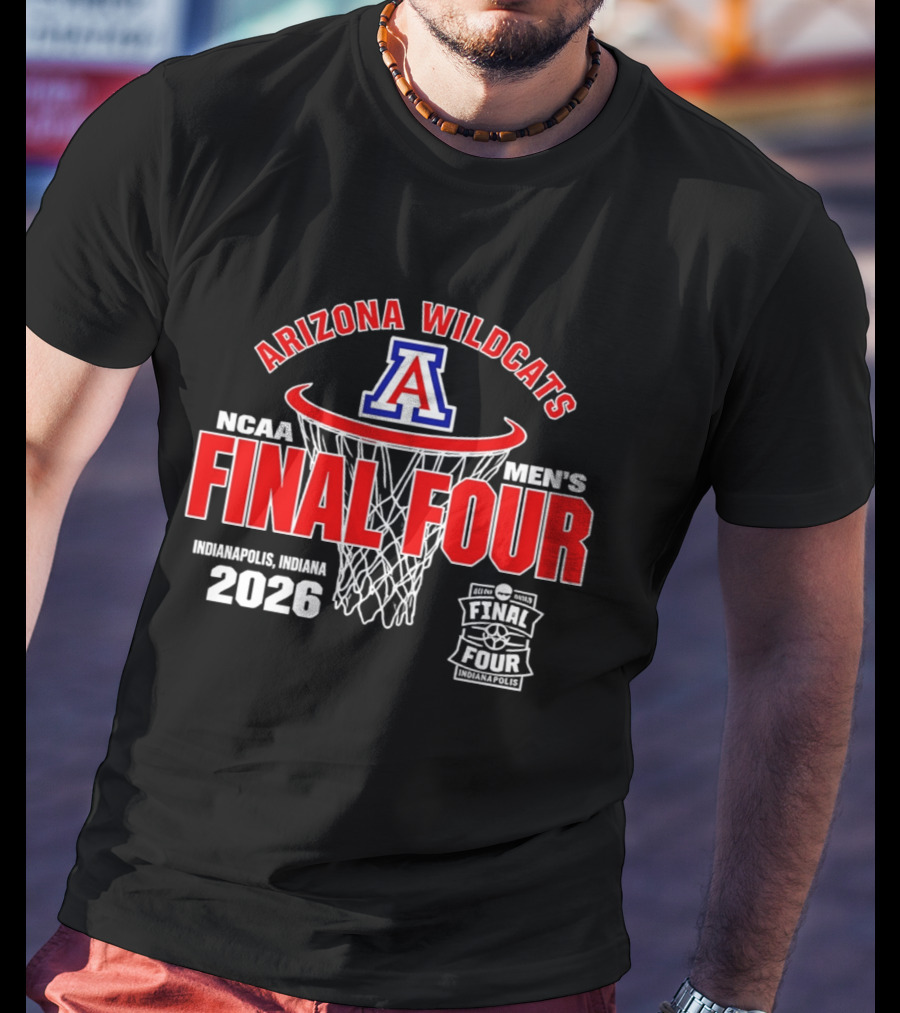 Arizona Wildcats 2026 NCAA Men's Final Four Indianapolis Indiana Basketball T-Shirt