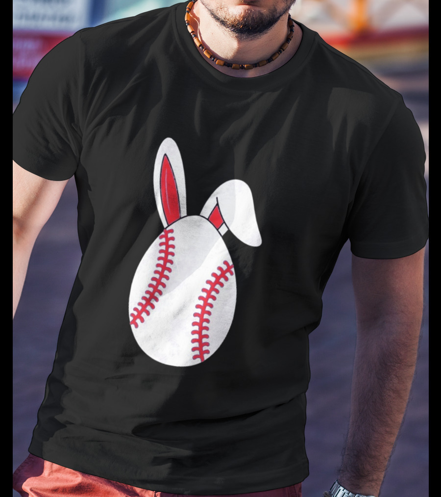 Happy Easter Bunny Ears Baseball Egg T-Shirt