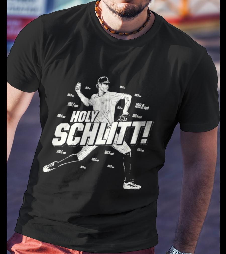 Holy Schlitt Cam Schlittler Yankees Pitching MLB Speed T-Shirt
