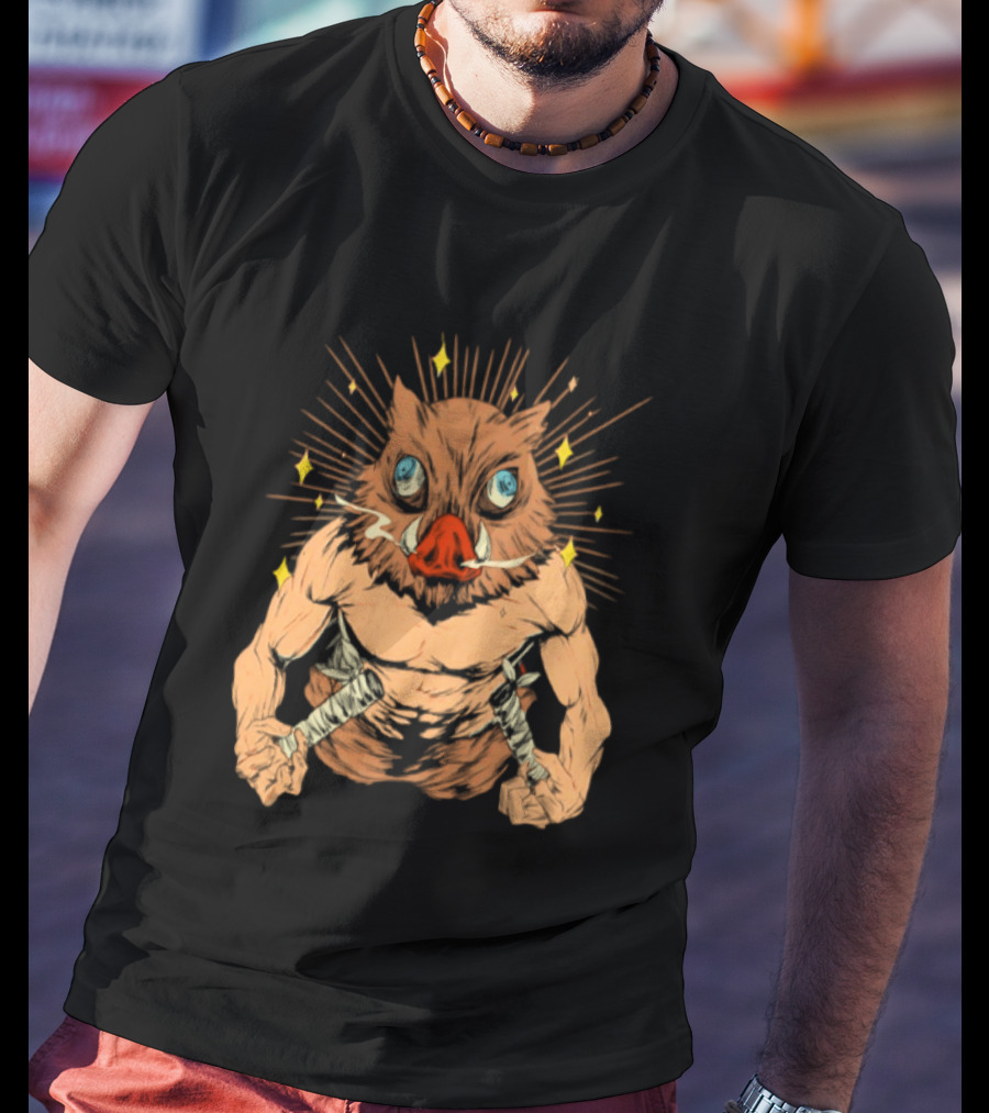 Inosuke Hashibira Beast Mode Demon Slayer Anime T-Shirt
