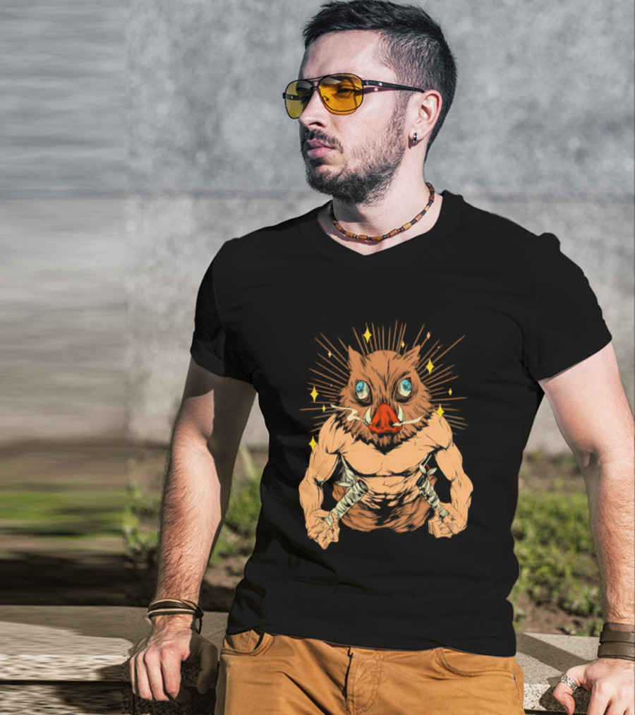 Inosuke Hashibira Beast Mode Demon Slayer Anime T-Shirt
