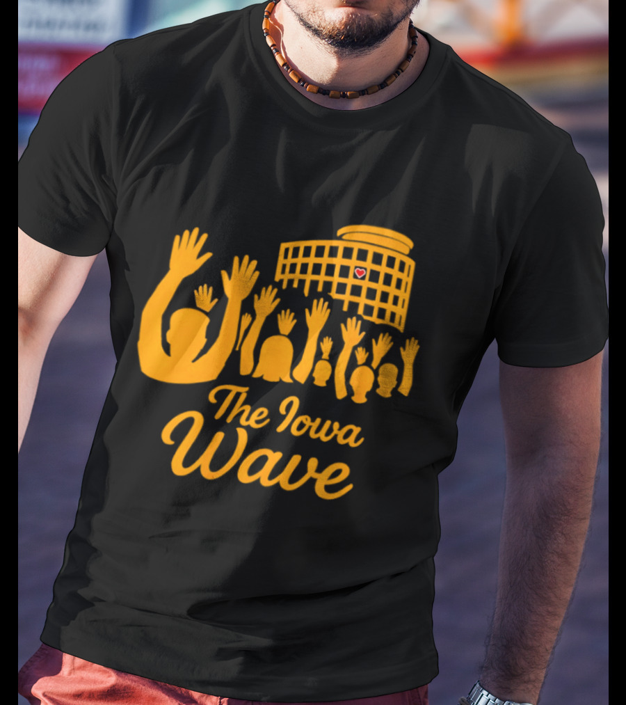 Iowa Hawkeyes The Iowa Wave Hospital Heart Gesture Iconic Fan Tradition T-Shirt