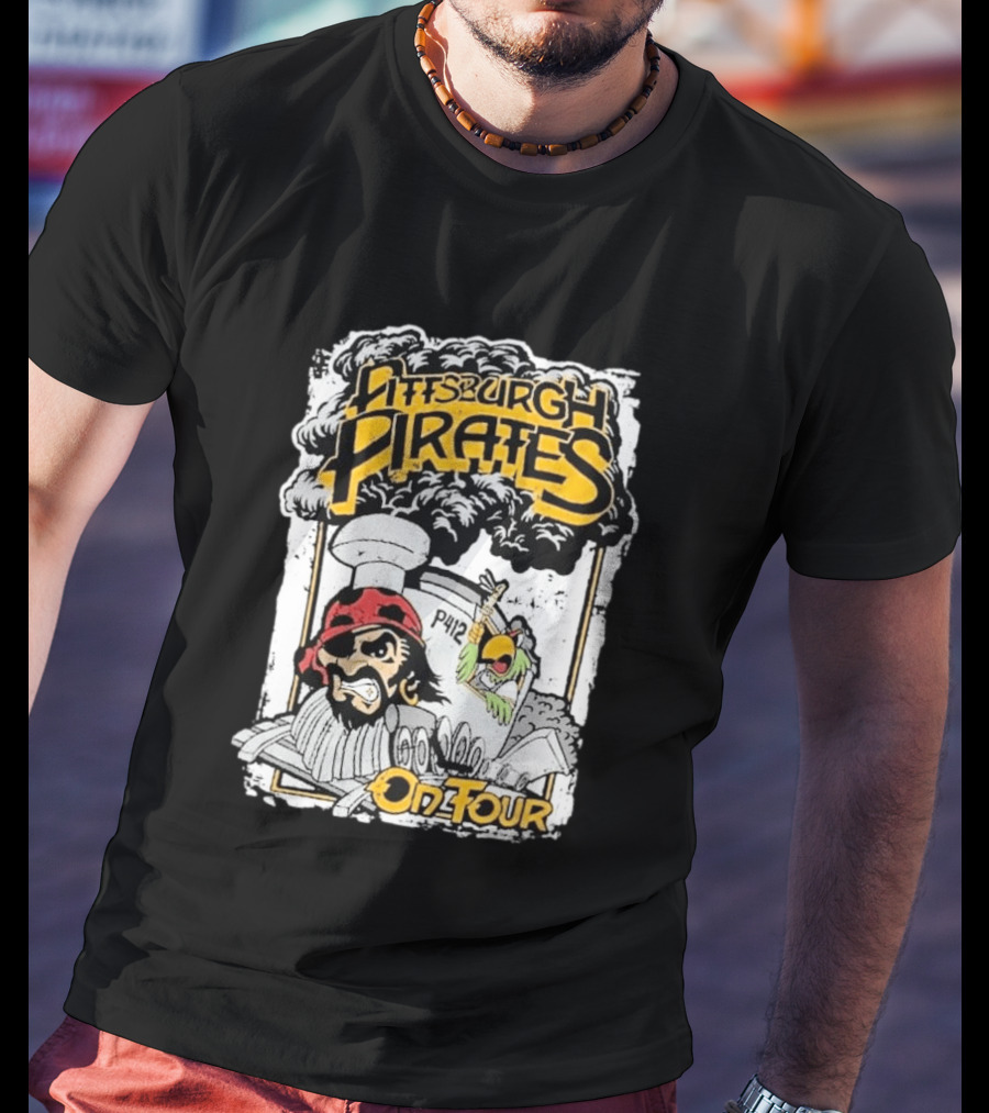 Pittsburgh Pirates P412 On Tour Pirate And Parrot Train T-Shirt