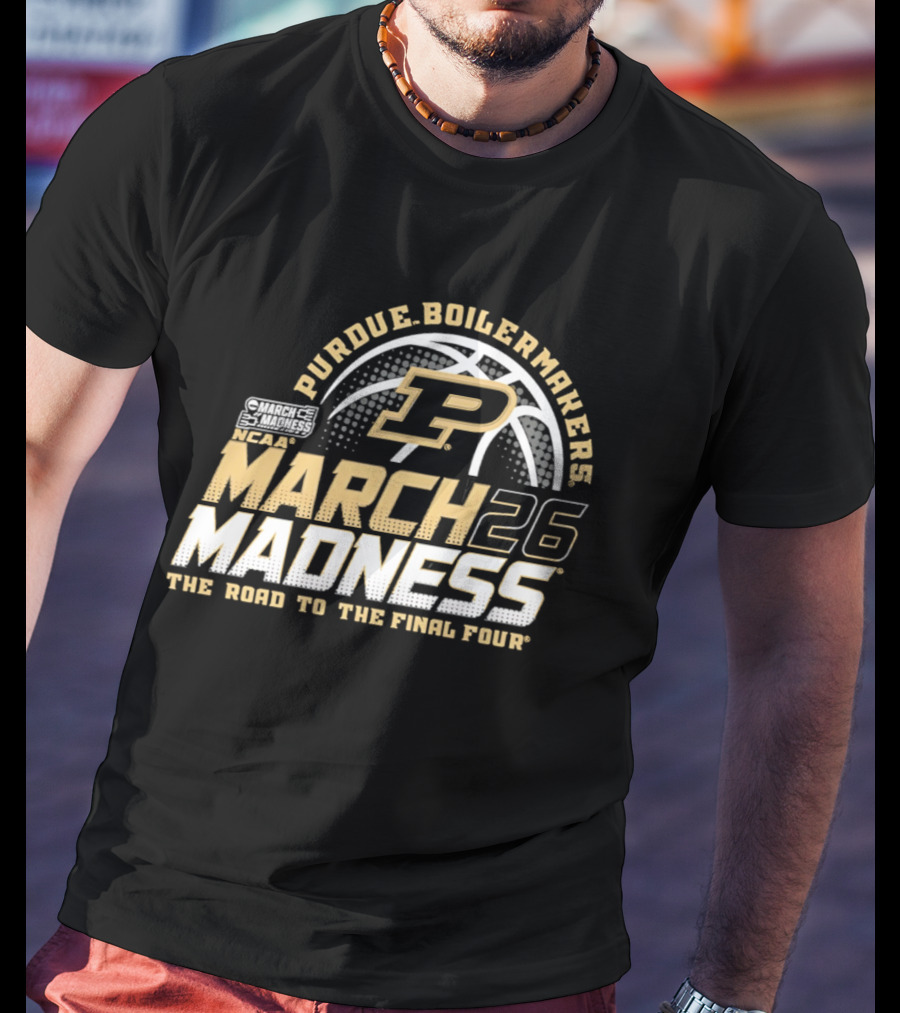 Purdue Boilermakers P March Madness 2026 The Road To The Final Four T-Shirt