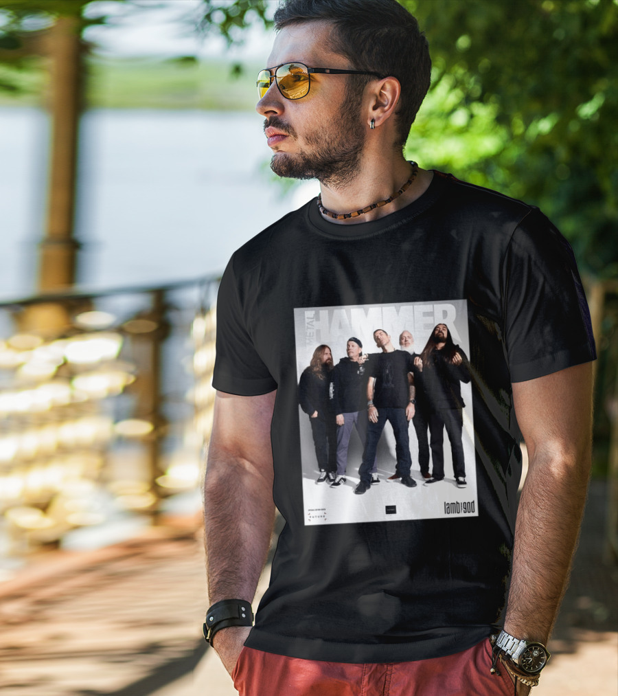 Metal Hammer Cover Featuring Lamb Of God Editorial Band Photo T-Shirt
