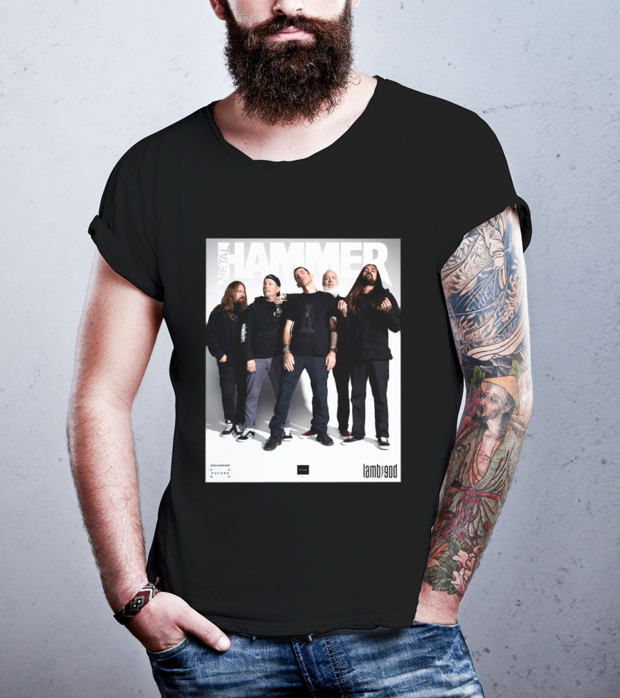 Metal Hammer Cover Featuring Lamb Of God Editorial Band Photo T-Shirt
