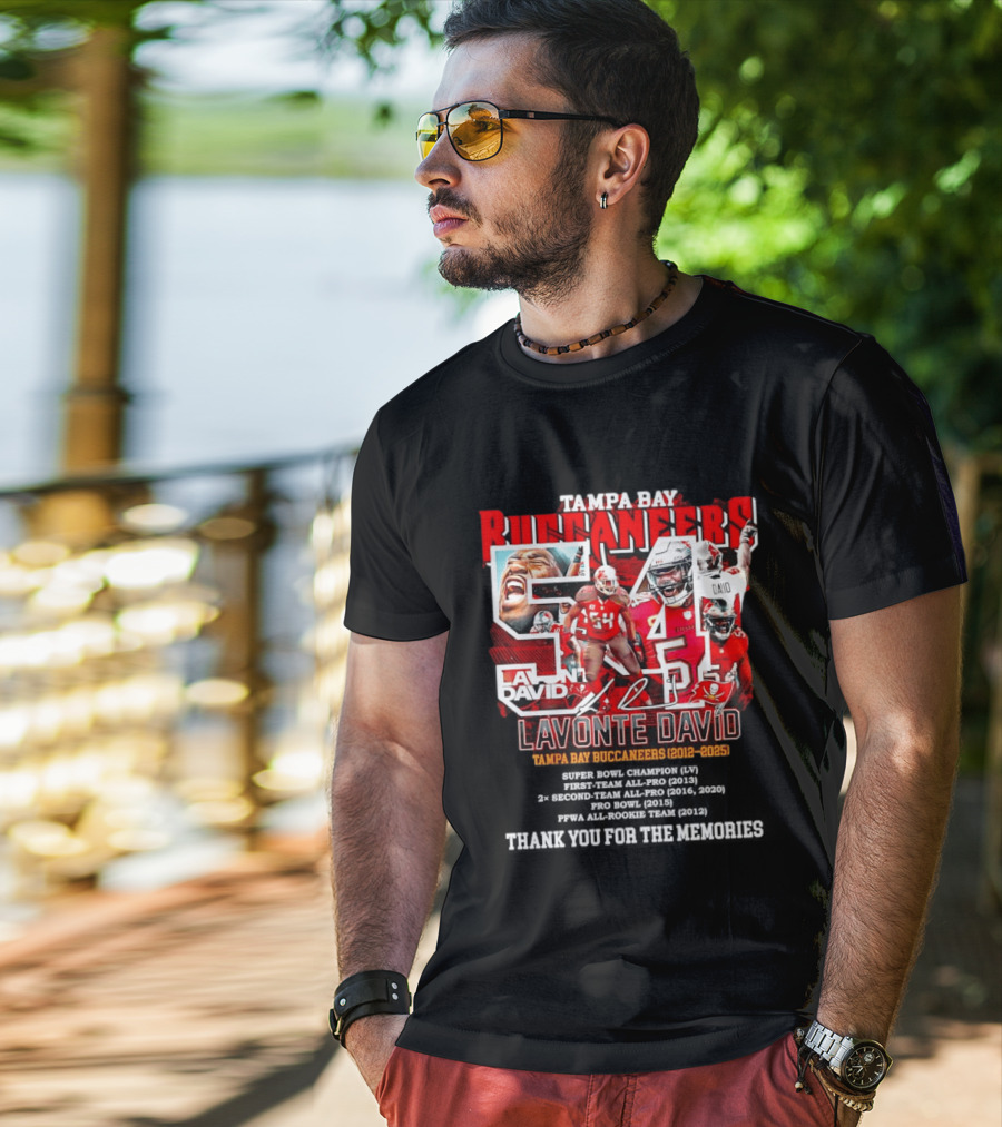 Lavonte David Tampa Bay Buccaneers 54 Thank You For The Memories 2012 2025 T-Shirt