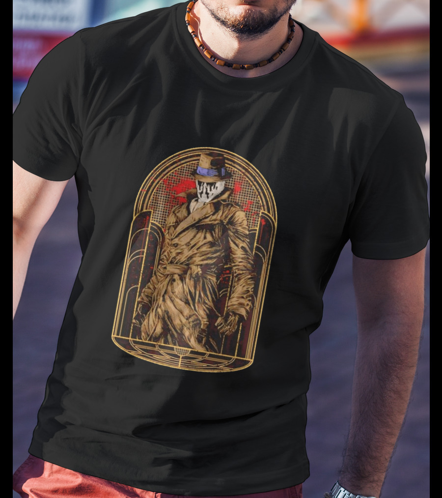 Rorschach Men Trench Coat And Hat T-Shirt
