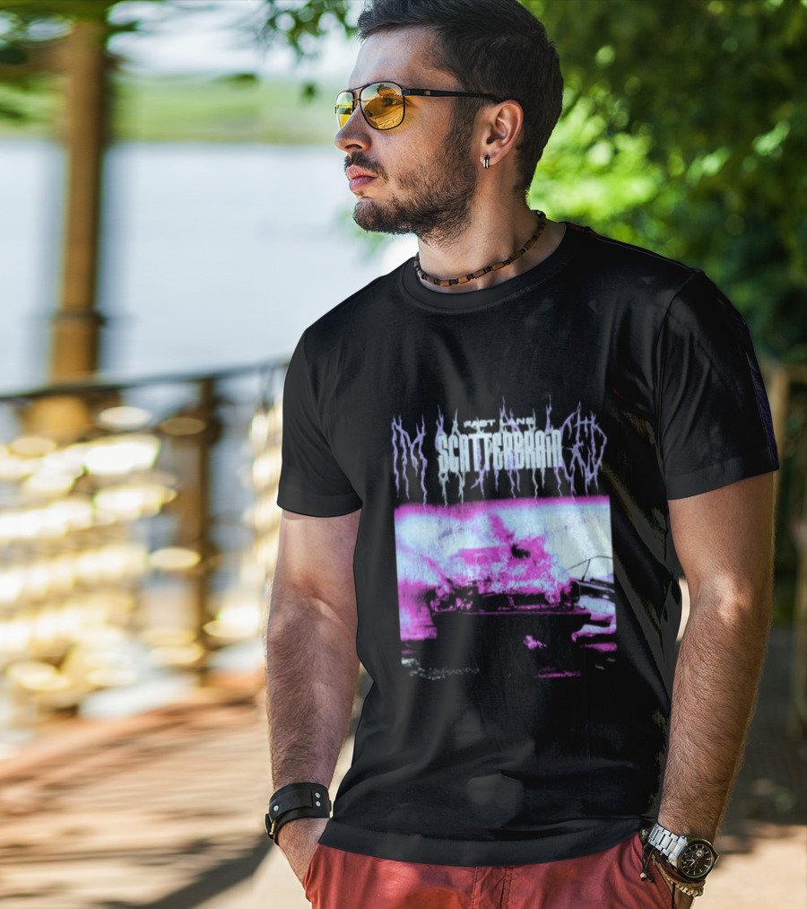 Scatterbrain 2026 Fast Lane Burning Car T-Shirt