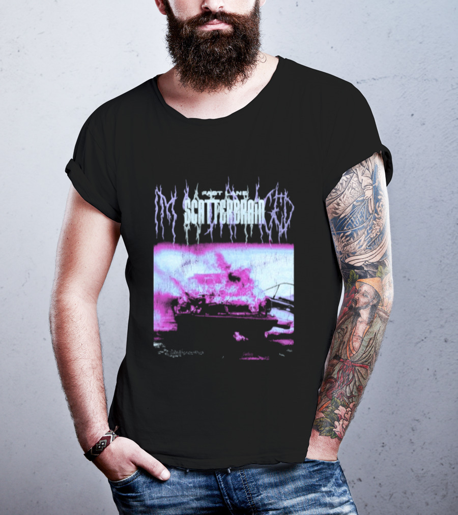 Scatterbrain 2026 Fast Lane Burning Car T-Shirt