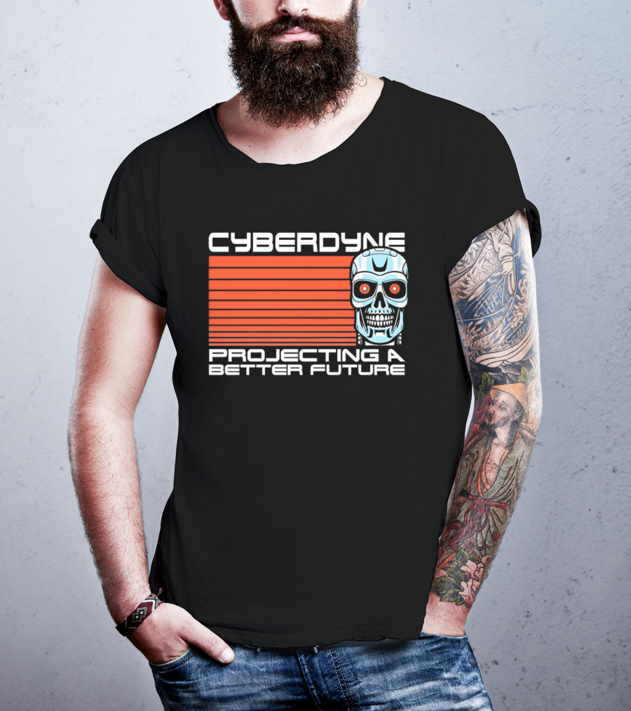 CYBERDYNE Projecting A Better Future Terminator Skull T-Shirt