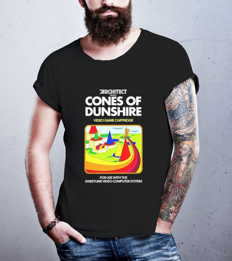 Architect Cones Of Dunshire Video Game Cartridge For Use With The Sweetums Video Computer System T-Shirt
