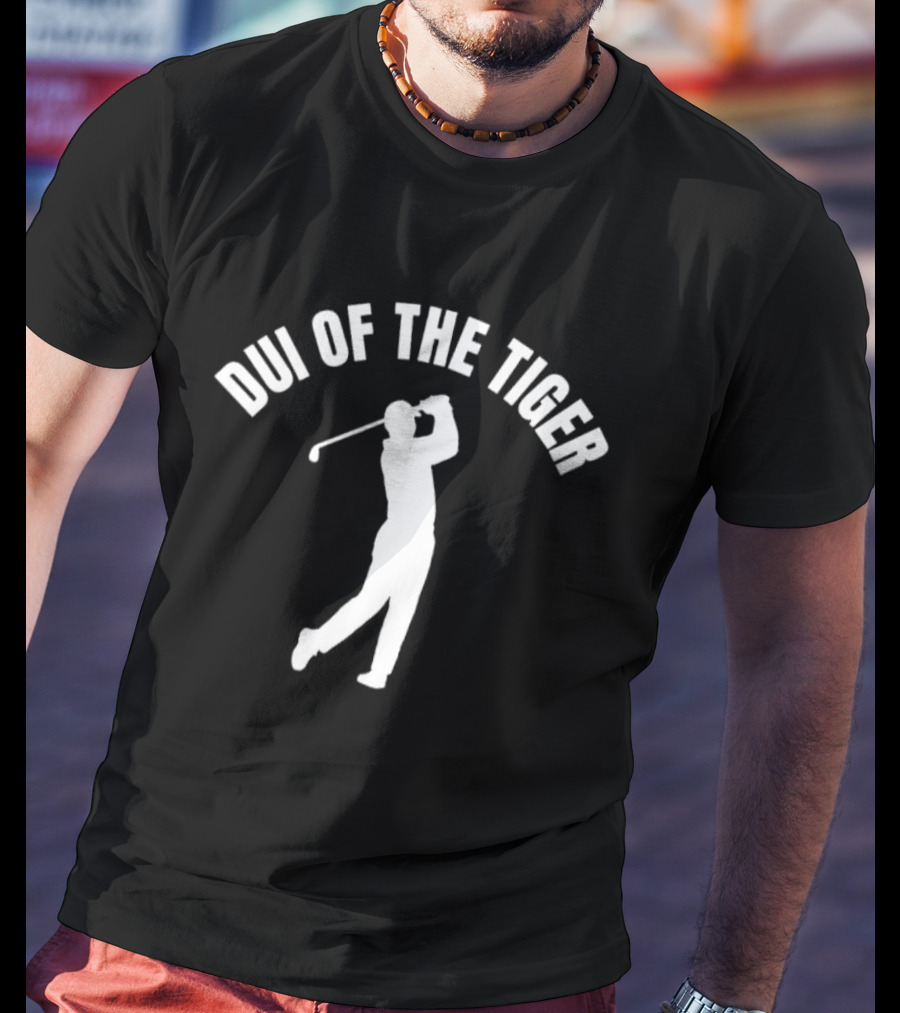 DUI Of The Tiger Golf Silhouette Tiger Woods Reference T-Shirt