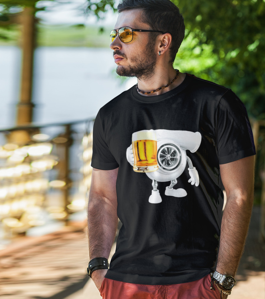 Turbocharger Holding Beer Meme T-Shirt