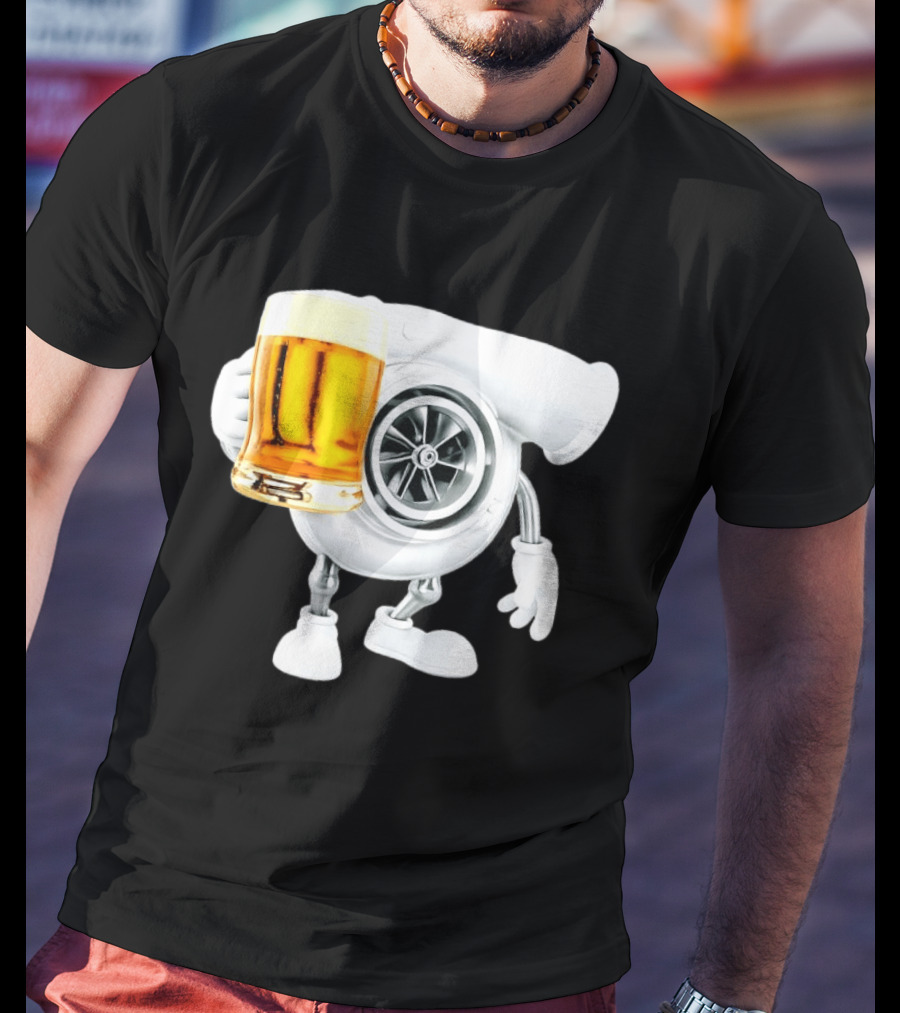 Turbocharger Holding Beer Meme T-Shirt