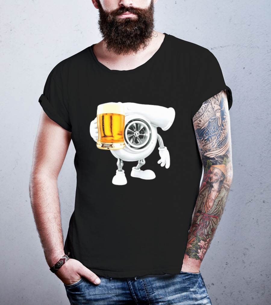 Turbocharger Holding Beer Meme T-Shirt