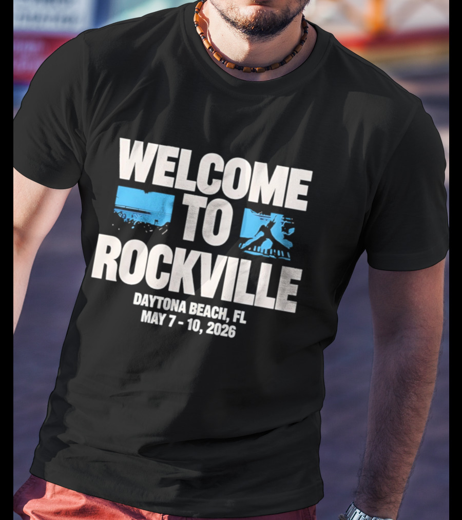 Welcome To Rockville Daytona Beach FL May 7 10 2026 Blue Stage T-Shirt