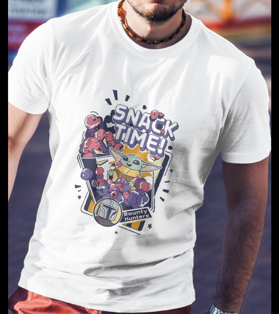 Snack Time Baby Yoda Star Wars Bounty Hunters T-Shirt
