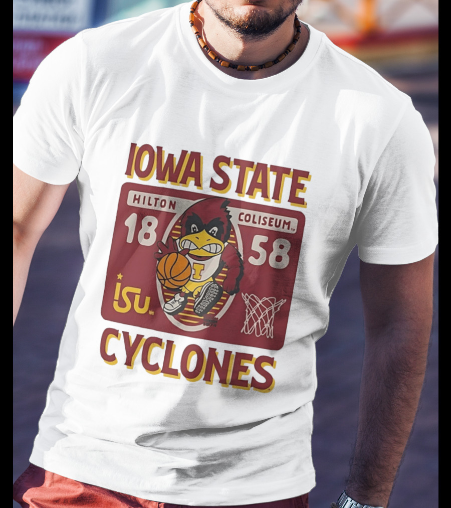 Iowa State Cyclones Hilton Coliseum 1858 Basketball T-Shirt