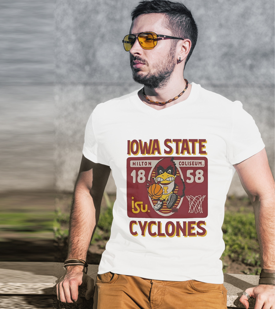 Iowa State Cyclones Hilton Coliseum 1858 Basketball T-Shirt