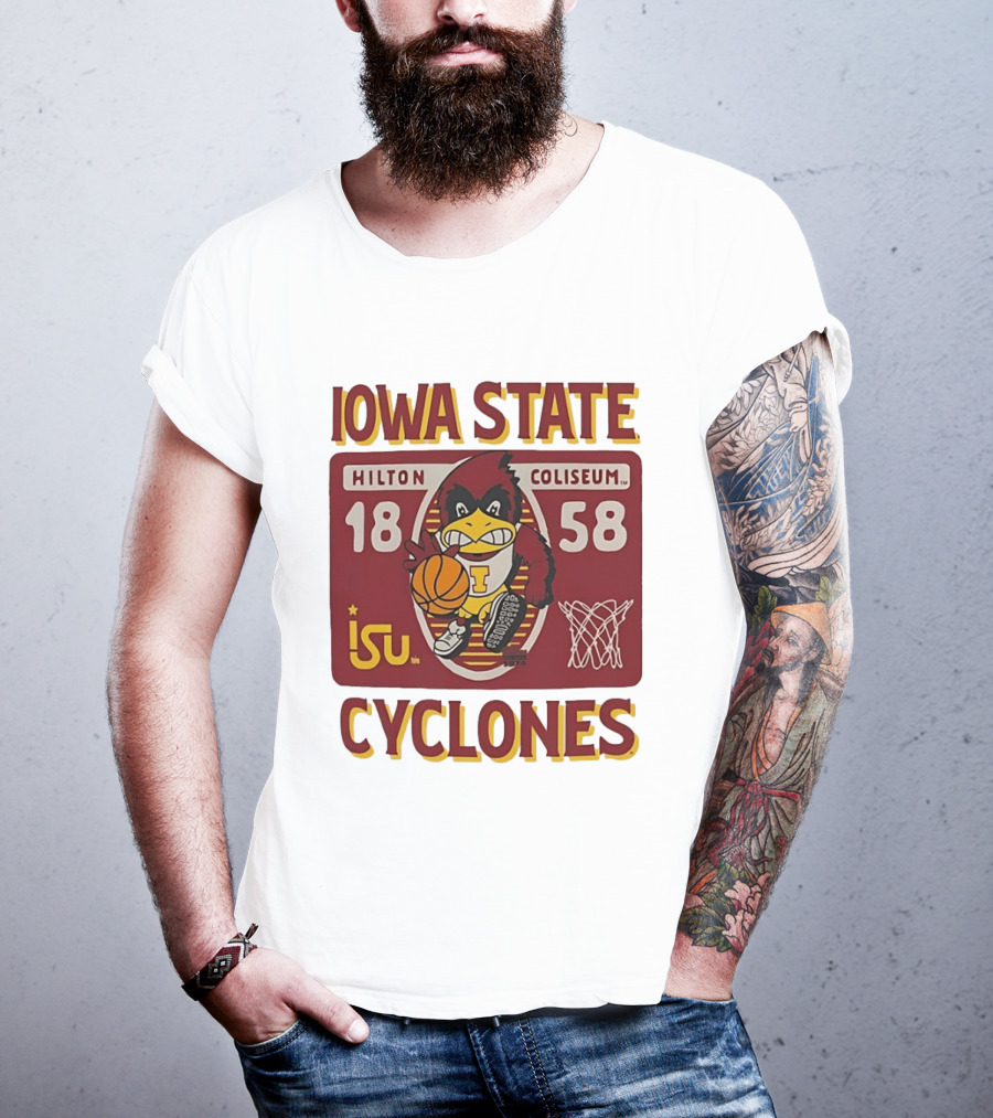 Iowa State Cyclones Hilton Coliseum 1858 Basketball T-Shirt
