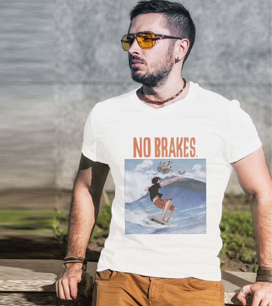 Monkey D. Luffy Surfing Adventure One Piece No Brakes T-Shirt