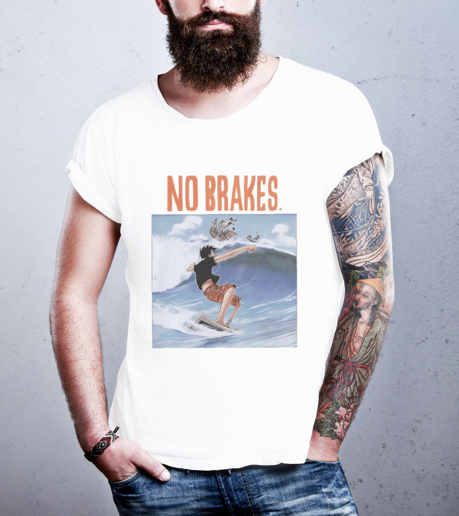 Monkey D. Luffy Surfing Adventure One Piece No Brakes T-Shirt
