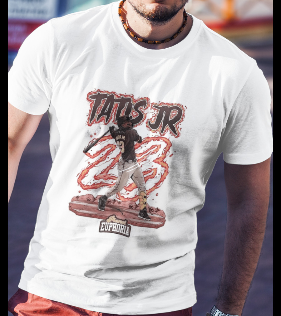 Fernando Tatis Jr San Diego Padres MLB Number 23 Fire Batting Euphoria T-Shirt