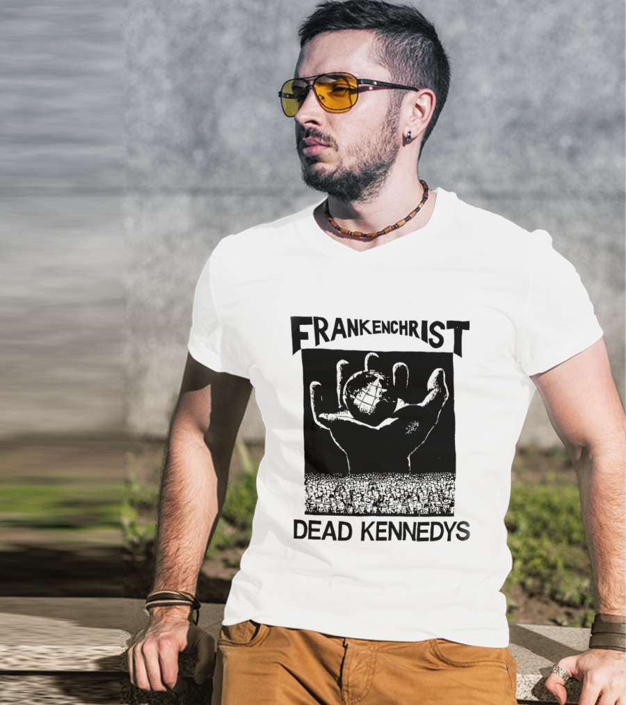 Frankenchrist Dead Kennedys Hand Holding Globe T-Shirt