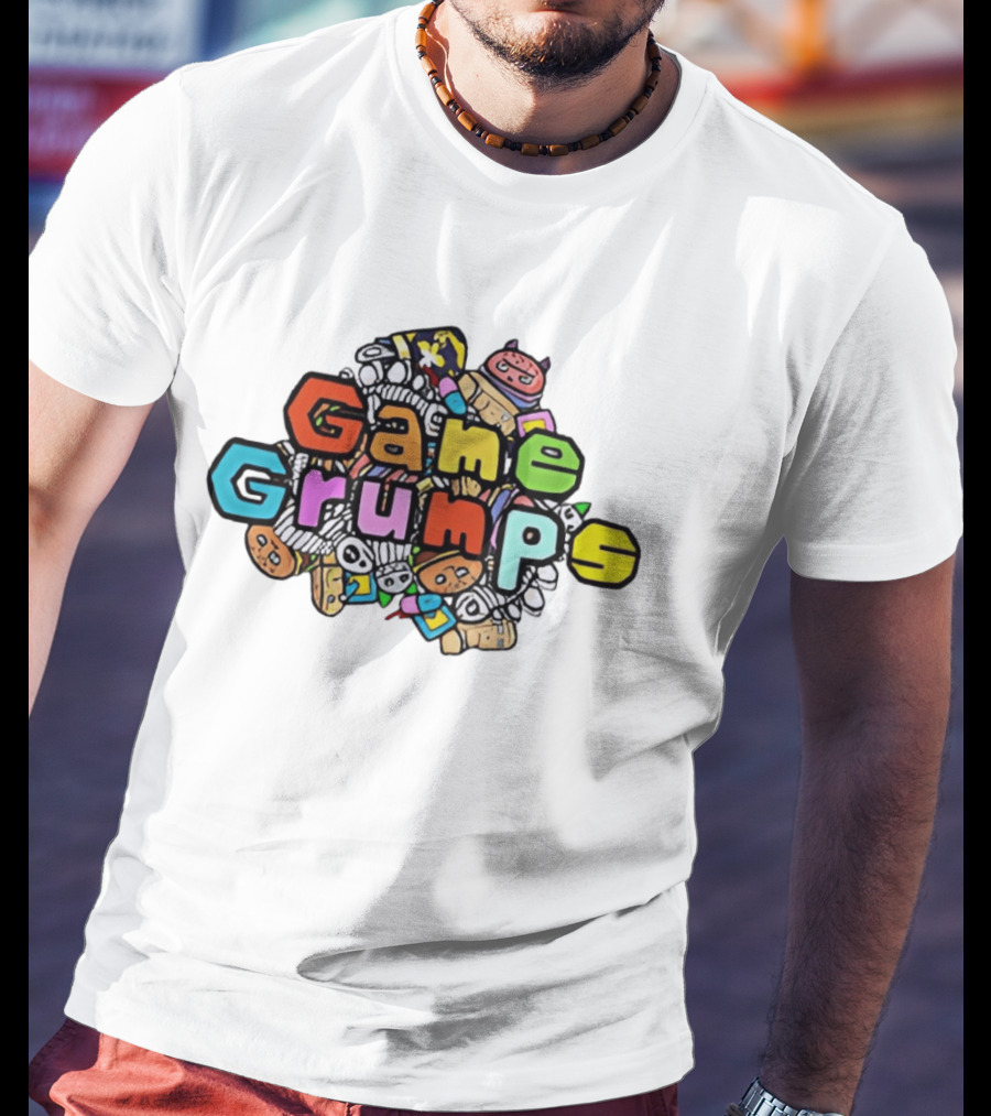 Game Grumps Colorful Cartoon Characters Pattern Collaboration 326 T-Shirt