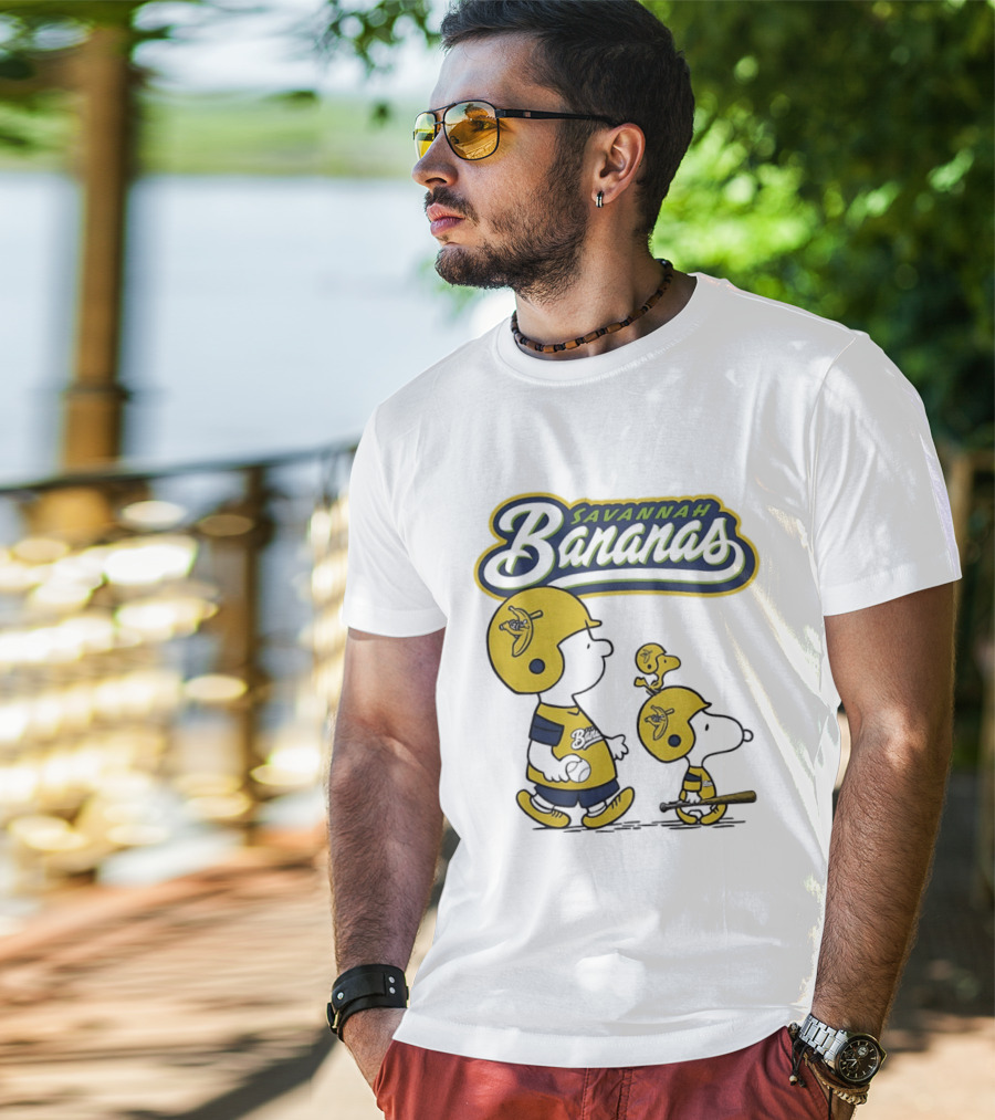 Savannah Bananas Peanuts Characters Baseball T-Shirt