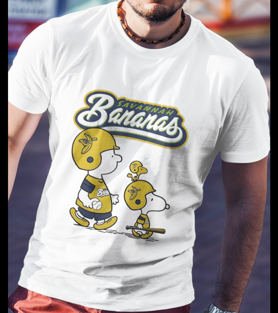 Savannah Bananas Peanuts Characters Baseball T-Shirt