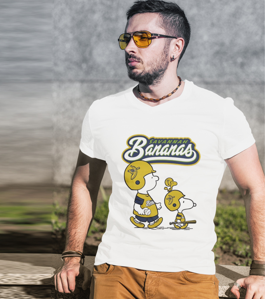 Savannah Bananas Peanuts Characters Baseball T-Shirt