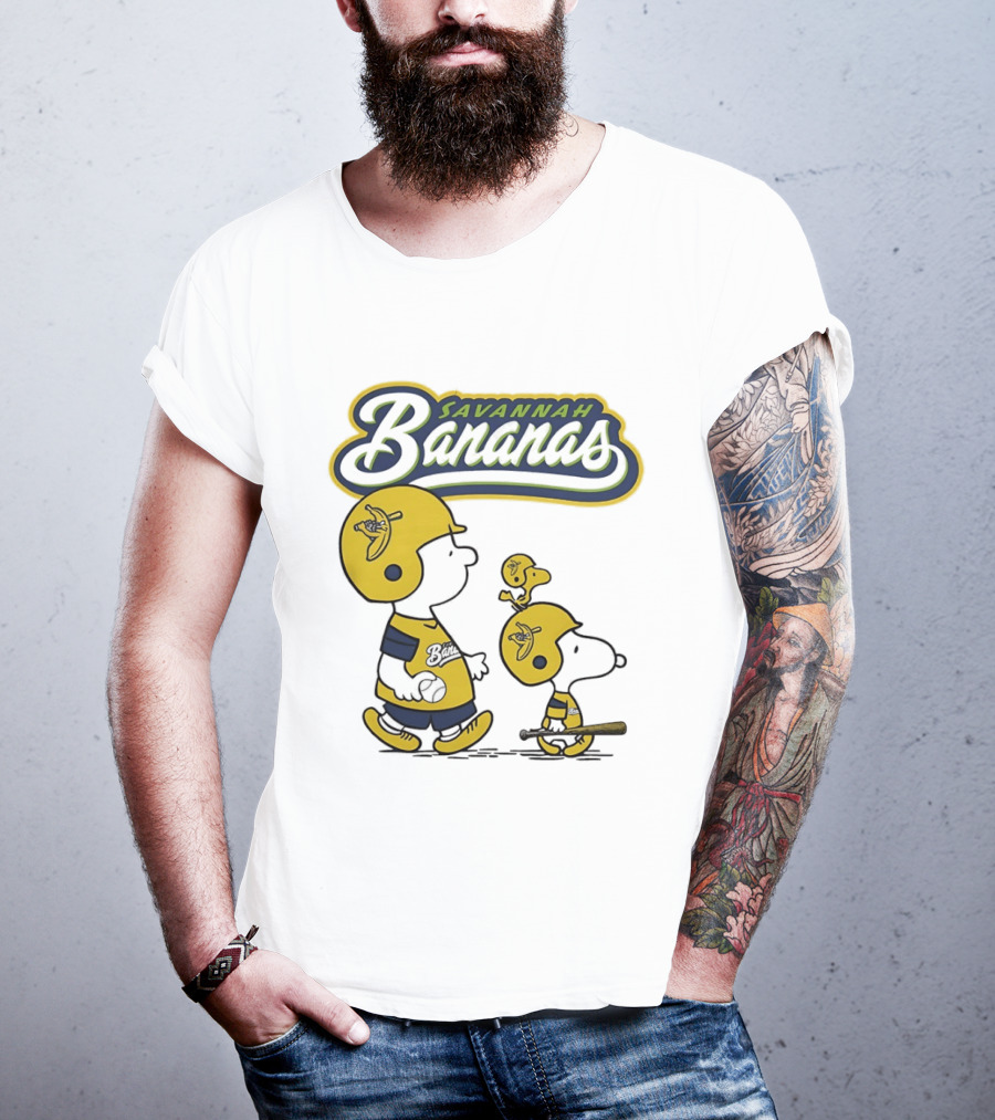 Savannah Bananas Peanuts Characters Baseball T-Shirt