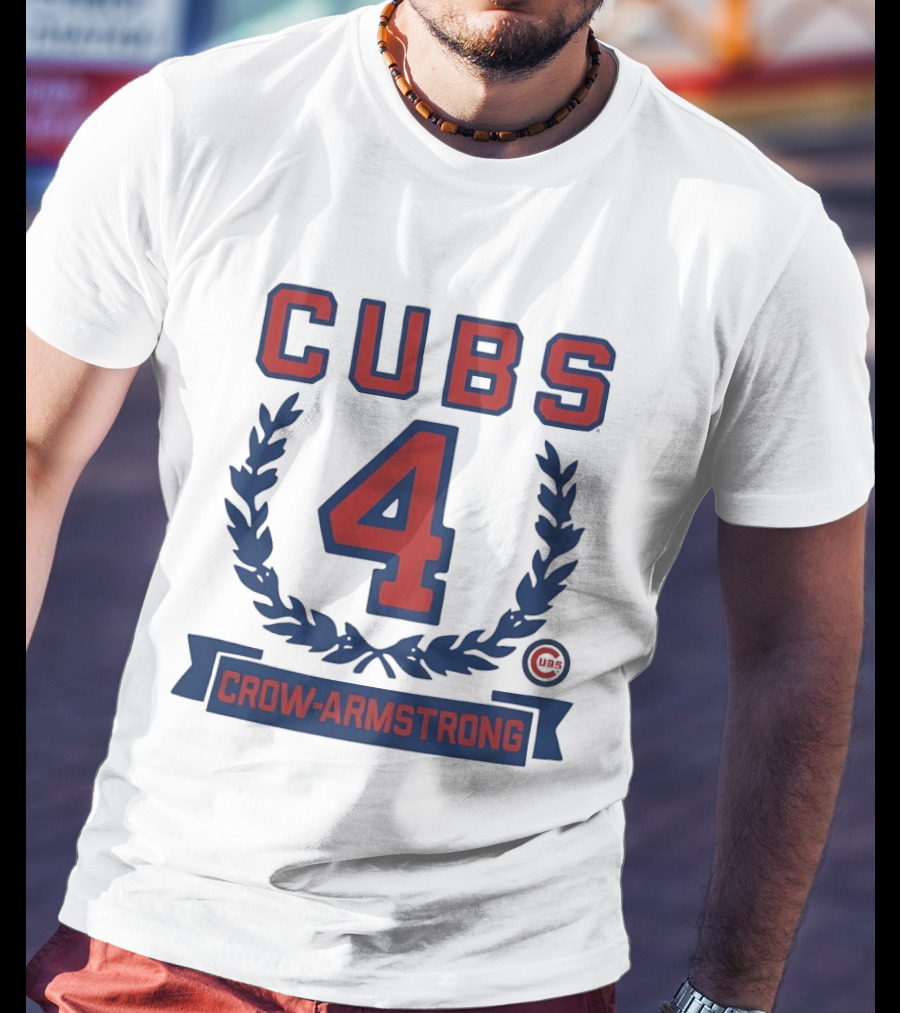 Cubs 4 Crow Armstrong Rookie Wreath T-Shirt
