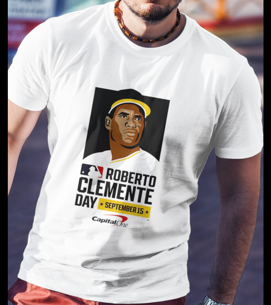 Roberto Clemente Day September 15 MLB Capital One T-Shirt