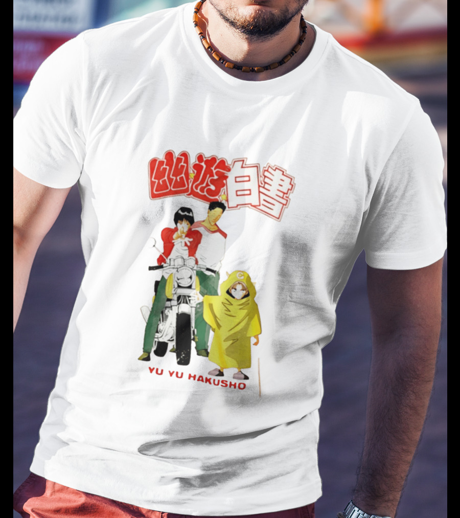 Ron Funches Loot Howard Yu Yu Hakusho Anime 90s Nostalgia Yusuke Kuwabara Hiei Kurama Motocross T-Shirt