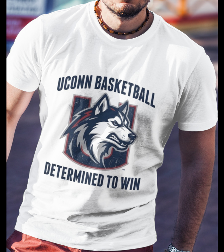 UConn Basketball Husky Determined To Win T-Shirt