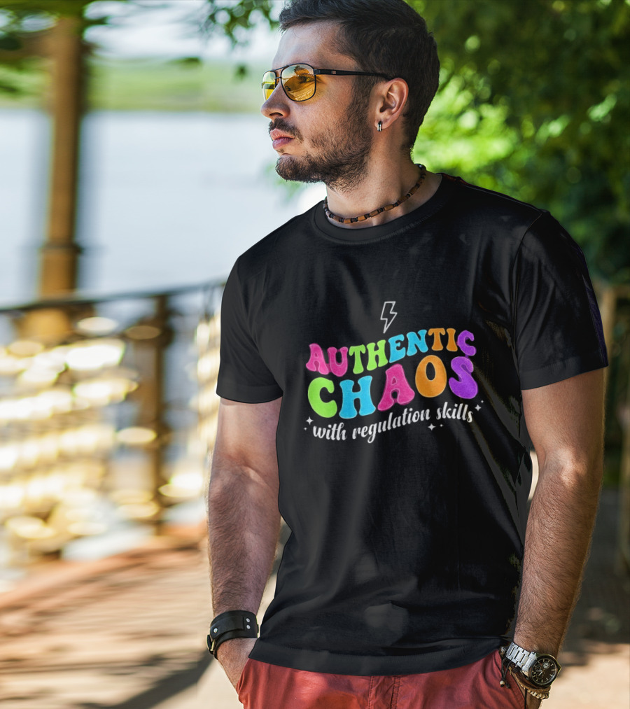 Authentic Chaos Colorful Lightning Regulation Skills T-Shirt
