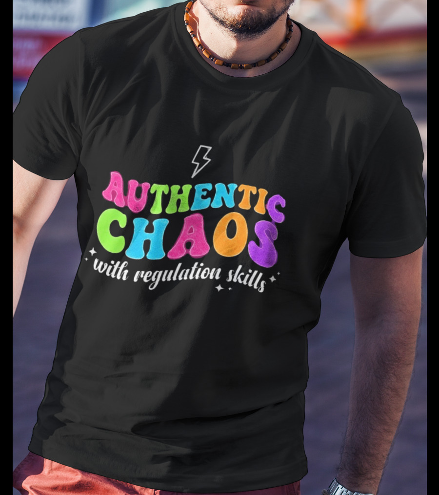 Authentic Chaos Colorful Lightning Regulation Skills T-Shirt