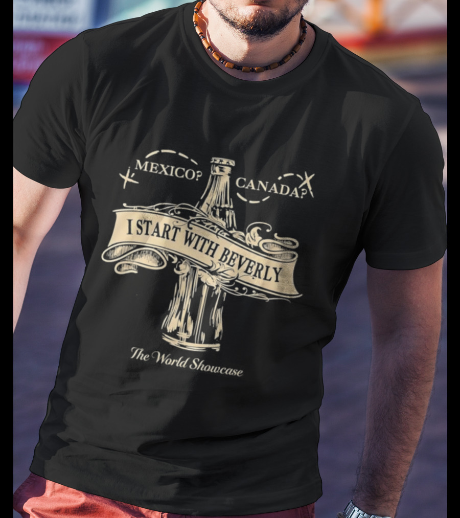 Drink Around The World Epcot Starting With Beverly Coca Cola Eiffel Tower T-Shirt