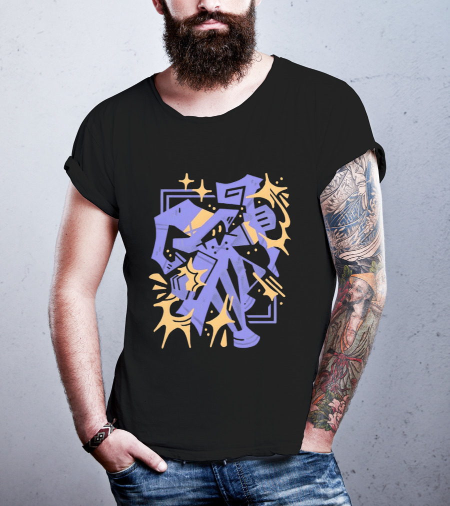 Final Fantasy Flare Abstract Geometric Graphic Explosion T-Shirt