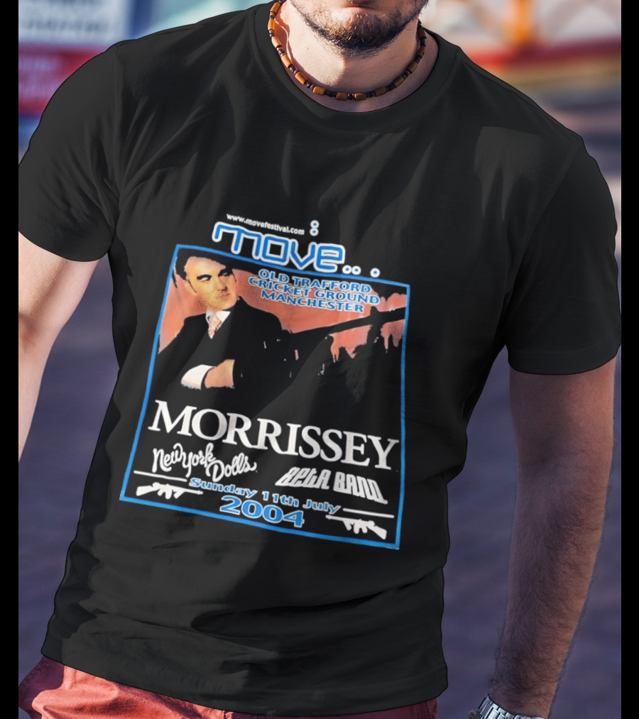 Move Festival Morrissey Old Trafford Cricket Ground Manchester New York Dolls Beta Band 11 July 2004 T-Shirt