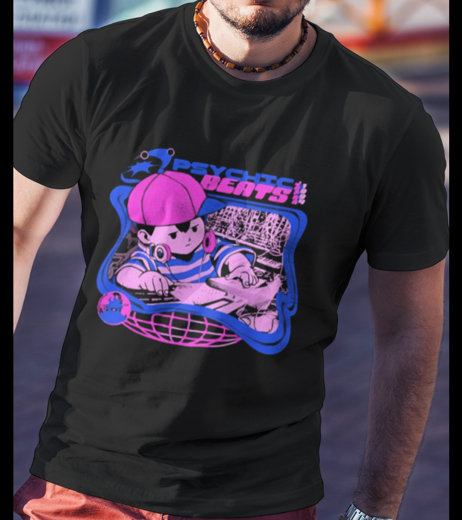 Ness EarthBound Psychic Beats Retro Gaming T-Shirt