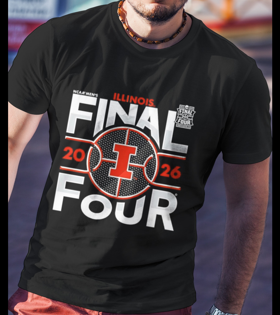 Illinois Basketball 2026 NCAA Men's Final Four Tournament T-Shirt