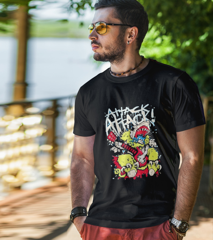 Attack Attack Monster Holding Guitar T-Shirt