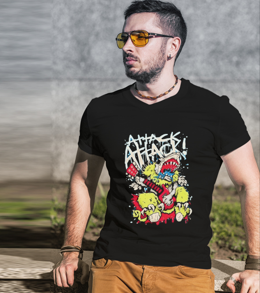 Attack Attack Monster Holding Guitar T-Shirt
