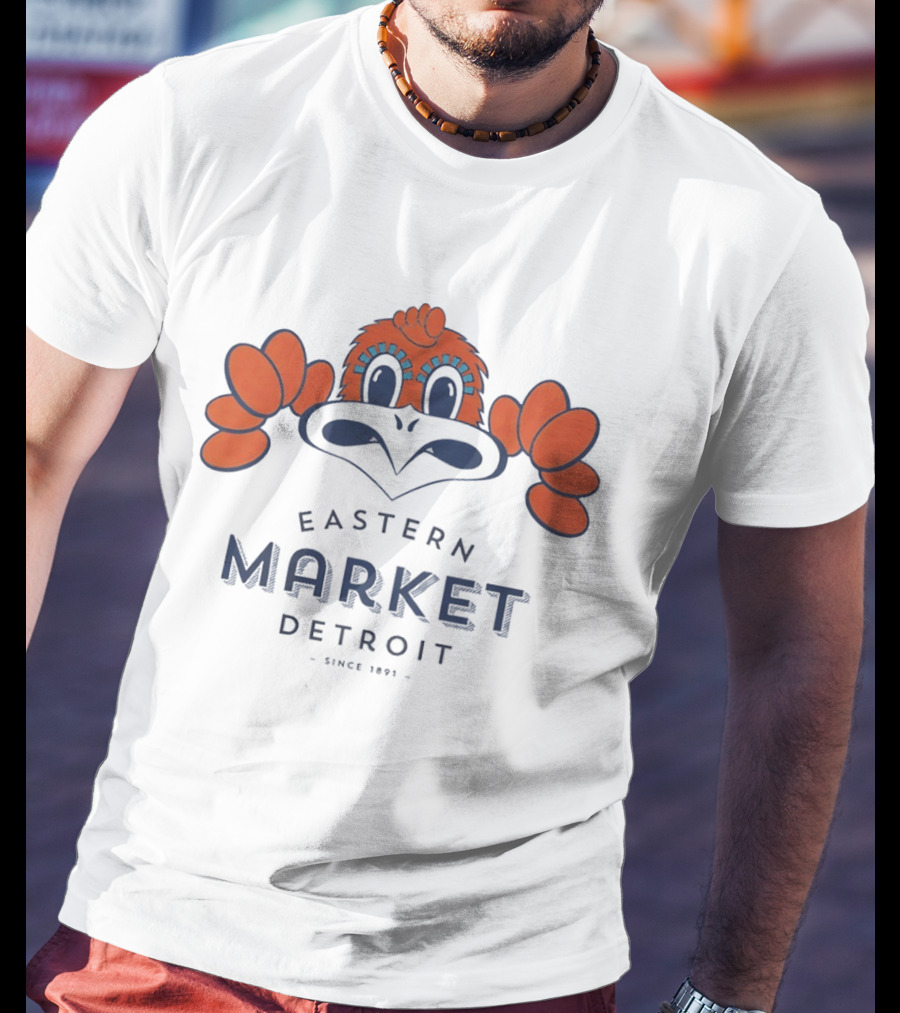 Eastern Market Detroit Since 1891 Cartoon Bird T-Shirt