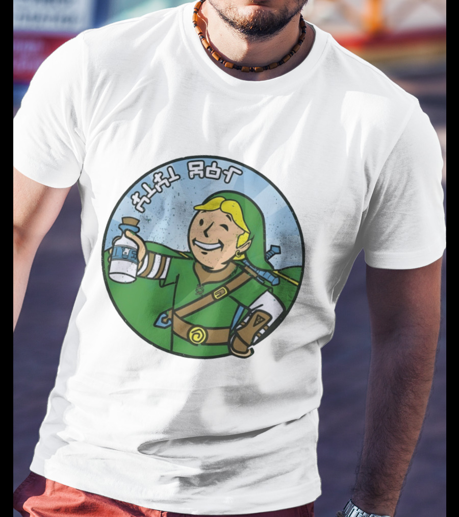 The Legend Of Zelda Link And Fallout Vault Boy T-Shirt